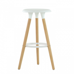 Барный стул Barneo N-19 Modern интерьерный белый в Верхней Пышме - verhnyaya-pyshma.mebel24.online | фото 1