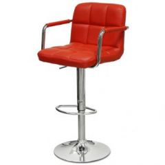 Барный стул Barneo N-69 Kruger Arm Красный в Верхней Пышме - verhnyaya-pyshma.mebel24.online | фото 1