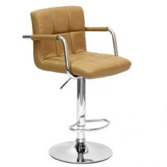 Барный стул Barneo N-69 Kruger Arm Светло-коричневый в Верхней Пышме - verhnyaya-pyshma.mebel24.online | фото 1