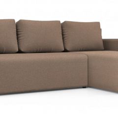 Диван угловой Алиса 3 Bahama BEIGE - Teos Dark Brown в Верхней Пышме - verhnyaya-pyshma.mebel24.online | фото