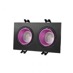 DK3072-BK+PI Встраиваемый светильник, IP 20, 10 Вт, GU5.3, LED, черный/розовый, пластик в Верхней Пышме - verhnyaya-pyshma.mebel24.online | фото
