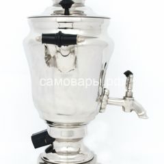 Электрический самовар из латуни никелированный на 1,5 литра форма "Тюльпан" с защитой от выкипания в Верхней Пышме - verhnyaya-pyshma.mebel24.online | фото 3