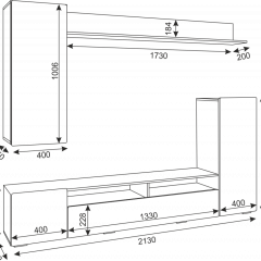 Гостиная Альфа (Белый/Белый глянец) в Верхней Пышме - verhnyaya-pyshma.mebel24.online | фото 4