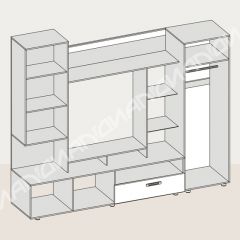 Гостиная Аллегро вариант-3 (Венге/Белфорт) в Верхней Пышме - verhnyaya-pyshma.mebel24.online | фото 3