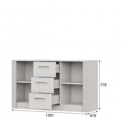 ГАММА 20 Комод 3 ящика 2-х створчатый Серия №4 в Верхней Пышме - verhnyaya-pyshma.mebel24.online | фото 2
