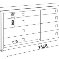 Комод большой Глэдис М27 (ЯШС/Белый) в Верхней Пышме - verhnyaya-pyshma.mebel24.online | фото 2