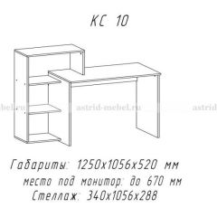 Компьютерный стол №10 (Анкор белый) в Верхней Пышме - verhnyaya-pyshma.mebel24.online | фото 1