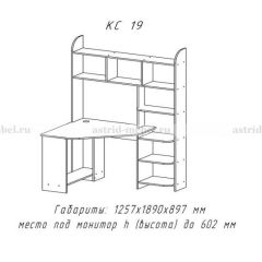 Компьютерный стол №19 (Анкор темный) в Верхней Пышме - verhnyaya-pyshma.mebel24.online | фото 3