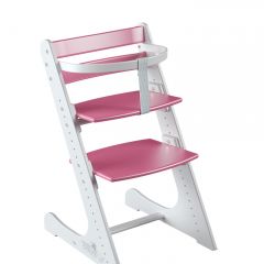Комплект растущий стул и жесткий ограничитель Конёк Горбунёк Комфорт  (Бело-розовый) в Верхней Пышме - verhnyaya-pyshma.mebel24.online | фото