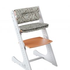 Комплект растущий стул и подушки Конёк Горбунёк Комфорт  (Бело-оранжевый, Арабика) в Верхней Пышме - verhnyaya-pyshma.mebel24.online | фото