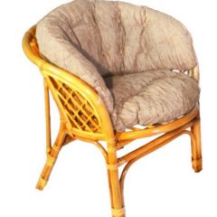 Кресло Багама, подушки светлые полные шенил (Мёд) в Верхней Пышме - verhnyaya-pyshma.mebel24.online | фото 1