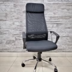 Кресло Barneo K-116 для персонала (черная ткань, черная сетка) в Верхней Пышме - verhnyaya-pyshma.mebel24.online | фото