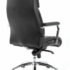 Кресло BRABIX PREMIUM "Phaeton EX-502" (кожа с компаньоном, хром, черное) 530882 в Верхней Пышме - verhnyaya-pyshma.mebel24.online | фото 4