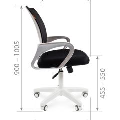 Кресло для оператора CHAIRMAN 696 white (ткань TW-10/сетка TW-05) в Верхней Пышме - verhnyaya-pyshma.mebel24.online | фото 7