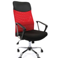 Кресло для руководителя CHAIRMAN 610 N (15-21 черный/сетка красный) в Верхней Пышме - verhnyaya-pyshma.mebel24.online | фото