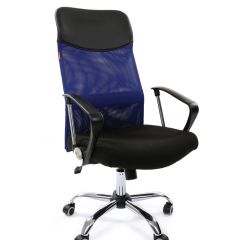 Кресло для руководителя CHAIRMAN 610 N (15-21 черный/сетка синий) в Верхней Пышме - verhnyaya-pyshma.mebel24.online | фото