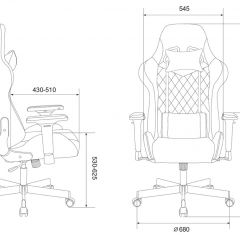 Кресло игровое Бюрократ VIKING 7 KNIGHT BL FABRIC синий в Верхней Пышме - verhnyaya-pyshma.mebel24.online | фото 4