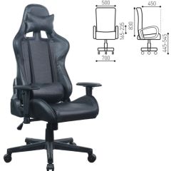 Кресло компьютерное BRABIX "GT Carbon GM-115" (две подушки, экокожа, черное) 531932 в Верхней Пышме - verhnyaya-pyshma.mebel24.online | фото 5