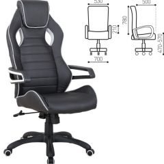 Кресло компьютерное BRABIX "Techno Pro GM-003" (черное/серое, вставки серые) 531814 в Верхней Пышме - verhnyaya-pyshma.mebel24.online | фото 2