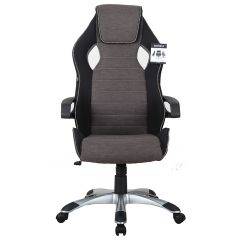Кресло компьютерное BRABIX Techno GM-002 (ткань) черное/серое, вставки белые (531815) в Верхней Пышме - verhnyaya-pyshma.mebel24.online | фото 3
