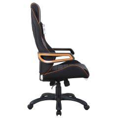 Кресло компьютерное BRABIX Techno Pro GM-003 (ткань черное/серое, вставки оранжевые) 531813 в Верхней Пышме - verhnyaya-pyshma.mebel24.online | фото 3