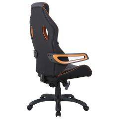 Кресло компьютерное BRABIX Techno Pro GM-003 (ткань черное/серое, вставки оранжевые) 531813 в Верхней Пышме - verhnyaya-pyshma.mebel24.online | фото 6