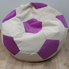 Кресло-мешок Мяч M (Nice Vanilla-Shaggy Fuchsia) в Верхней Пышме - verhnyaya-pyshma.mebel24.online | фото