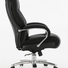 Кресло офисное BRABIX PREMIUM "Bomer HD-007" (рециклированная кожа, хром, черное) 531939 в Верхней Пышме - verhnyaya-pyshma.mebel24.online | фото 3