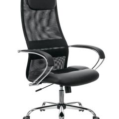 Кресло офисное BRABIX PREMIUM "Stalker EX-608 CH" (хром, ткань-сетка/кожзам, черное) 532091 в Верхней Пышме - verhnyaya-pyshma.mebel24.online | фото