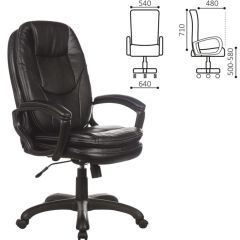 Кресло офисное BRABIX PREMIUM "Trend EX-568" (экокожа, черное) 532100 в Верхней Пышме - verhnyaya-pyshma.mebel24.online | фото 2