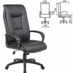 Кресло офисное BRABIX PREMIUM "Work EX-513" (экокожа, черное) 531943 в Верхней Пышме - verhnyaya-pyshma.mebel24.online | фото 2