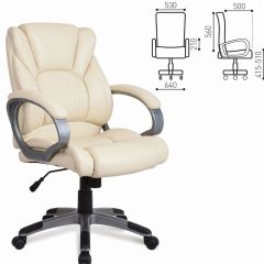 Кресло офисное BRABIX "Eldorado EX-504", экокожа, бежевое, 531167 в Верхней Пышме - verhnyaya-pyshma.mebel24.online | фото 3