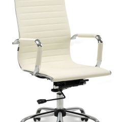 Кресло офисное BRABIX "Energy EX-509" (экокожа, хром, бежевое) 531166 в Верхней Пышме - verhnyaya-pyshma.mebel24.online | фото