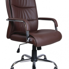 Кресло офисное BRABIX "Space EX-508" (экокожа, хром, коричневое) 531164 в Верхней Пышме - verhnyaya-pyshma.mebel24.online | фото