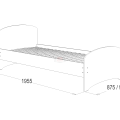 Кровать-4 одинарная (900*1900) в Верхней Пышме - verhnyaya-pyshma.mebel24.online | фото 2