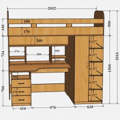 Кровать-чердак Аракс в Верхней Пышме - verhnyaya-pyshma.mebel24.online | фото 4