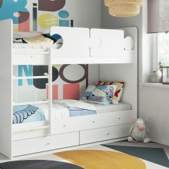 Кровать двухъярусная "Тетрис" (щиты) с бортиками + ящики в Верхней Пышме - verhnyaya-pyshma.mebel24.online | фото 17