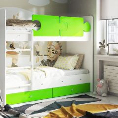 Кровать двухъярусная "Тетрис" (щиты) с бортиками + ящики в Верхней Пышме - verhnyaya-pyshma.mebel24.online | фото 19