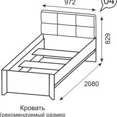 Кровать одинарная 900 Твист 04 в Верхней Пышме - verhnyaya-pyshma.mebel24.online | фото 1
