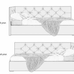Кровать угловая Лэсли интерьерная +основание (80х200) в Верхней Пышме - verhnyaya-pyshma.mebel24.online | фото 2