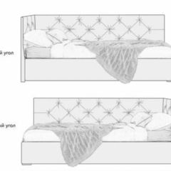 Кровать угловая Лилу интерьерная +основание (80х200) в Верхней Пышме - verhnyaya-pyshma.mebel24.online | фото 2