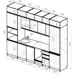 Кухонный гарнитур Ноктюрн люкс 3000 мм в Верхней Пышме - verhnyaya-pyshma.mebel24.online | фото 2