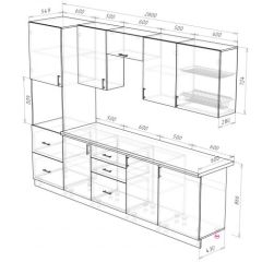 Кухонный гарнитур Прованс (2.8 м) с карнизом в Верхней Пышме - verhnyaya-pyshma.mebel24.online | фото 3