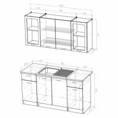 Кухонный гарнитур Сабрина стандарт 1600 в Верхней Пышме - verhnyaya-pyshma.mebel24.online | фото 3