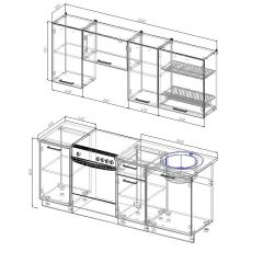 Кухонный гарнитур Вегас 2000 (Стол. 26мм) в Верхней Пышме - verhnyaya-pyshma.mebel24.online | фото 3