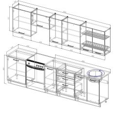 Кухонный гарнитур Вегас 3000 (Стол. 26мм) в Верхней Пышме - verhnyaya-pyshma.mebel24.online | фото 2