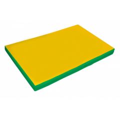 Мат гимнастический 2х1х0,1м цв. зеленый-желтый в Верхней Пышме - verhnyaya-pyshma.mebel24.online | фото 1