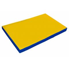 Мат гимнастический 2х1х0,08м цв. синий-желтый в Верхней Пышме - verhnyaya-pyshma.mebel24.online | фото