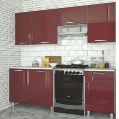 Модульная кухня Танго бордо в Верхней Пышме - verhnyaya-pyshma.mebel24.online | фото