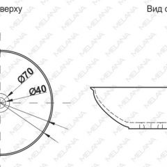 Накладная раковина melana mln-t4029-b15 в Верхней Пышме - verhnyaya-pyshma.mebel24.online | фото 2